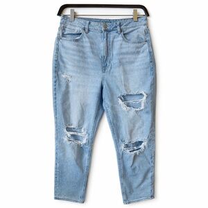 American Eagle Outfitters Ripped Light Blue Boyfriend Jeans